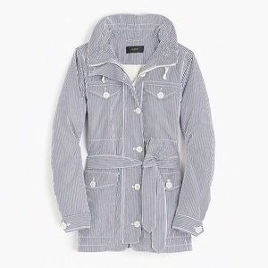 J. CREW Blue Striped Utility Jacket (style g4977)